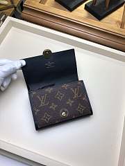 FORUABGS LOUIS VUITTON FLORE COMPACT WALLET BLACK - 3