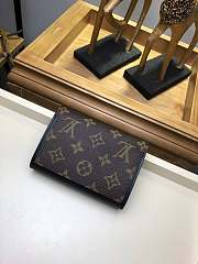 FORUABGS LOUIS VUITTON FLORE COMPACT WALLET BLACK - 5
