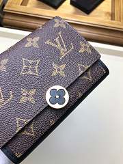 FORUABGS LOUIS VUITTON FLORE COMPACT WALLET BLACK - 2