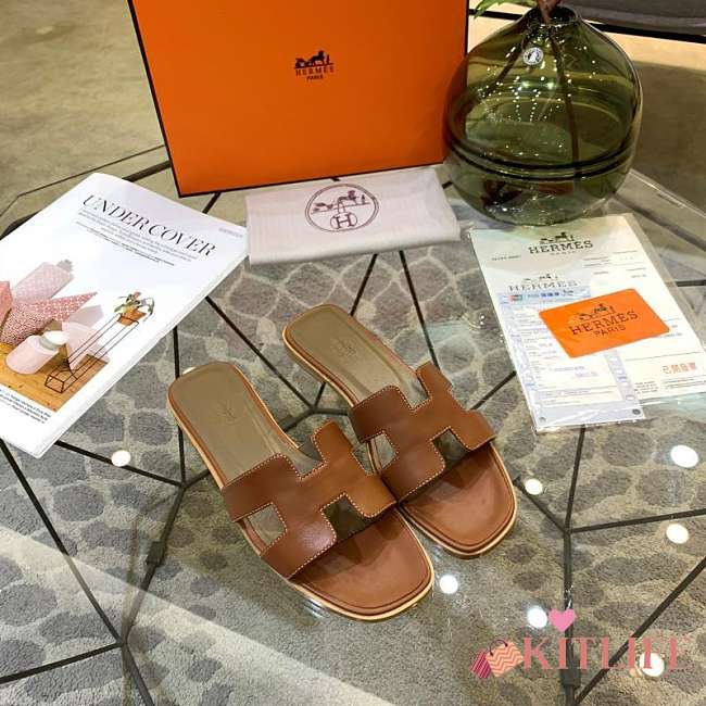 Hermes Slippers Size:35-41 brown - 1
