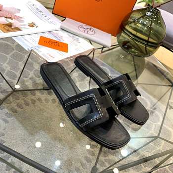 Forubags Hermes Slippers Black