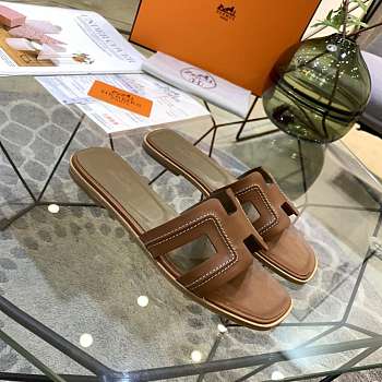 Forubags Hermes Slippers Size:35-41 brown