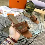 Forubags Hermes Slippers Size:35-41 brown - 5