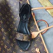 forubags LV cowhide leather sandals gold&black - 2