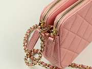 Chanel Classic Clutch with Chain Grained Calfskin & Gold-Tone Metal pink A82527  - 6