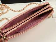 Chanel Classic Clutch with Chain Grained Calfskin & Gold-Tone Metal pink A82527  - 4