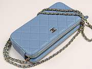 Chanel Classic Clutch with Chain Grained Calfskin & Gold-Tone Metal light blue A82527  - 2