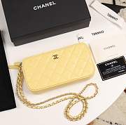 Chanel Classic Clutch with Chain Grained Calfskin & Gold-Tone Metal yellow A82527 - 1