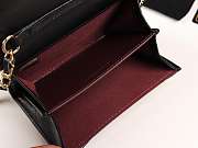 Chanel classic lambskin leather chain wallet bag gold hardware - 6