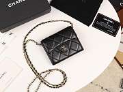 Chanel classic lambskin leather chain wallet bag gold hardware - 5