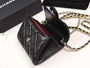 Chanel classic lambskin leather chain wallet bag gold hardware - 3