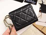 Chanel classic lambskin leather chain wallet bag gold hardware - 2