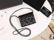 Chanel classic lambskin leather chain wallet bag silver hardware - 6