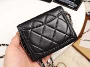 Chanel classic lambskin leather chain wallet bag silver hardware - 5