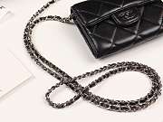 Chanel classic lambskin leather chain wallet bag silver hardware - 4