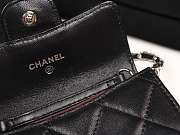 Chanel classic lambskin leather chain wallet bag silver hardware - 3