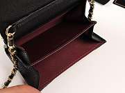 Chanel classic grained leather chain wallet bag gold hardware - 4