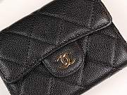 Chanel classic grained leather chain wallet bag gold hardware - 2