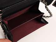 Chanel classic grained leather chain wallet bag silver hardware - 2