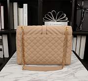 YSL ENVELOPE LARGE BAG IN GRAIN LEATHER IN Beige 31*22*7.5CM - 3