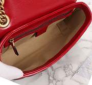 Kitlife Gucci GG Marmont small shoulder bag red black 443497  - 4