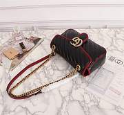 Kitlife Gucci GG Marmont small shoulder bag red black 443497  - 6