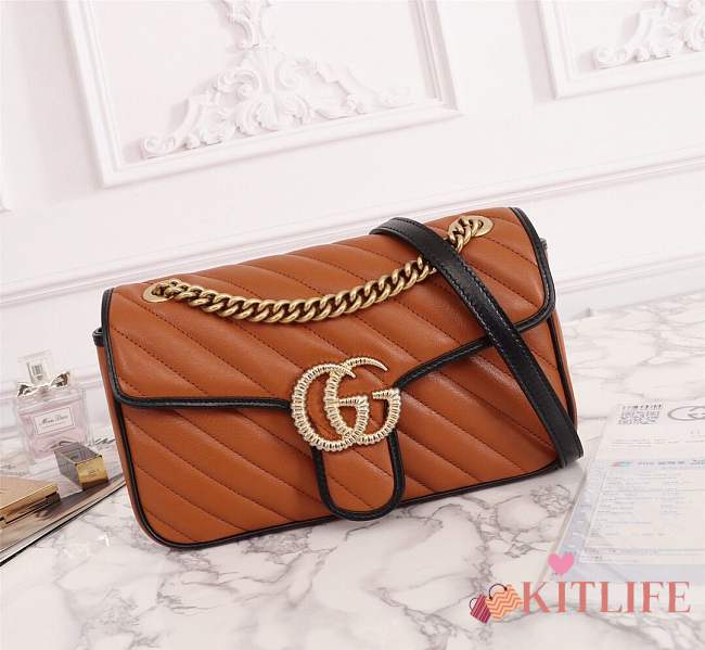 Forubags Gucci GG Marmont small shoulder bag Style ‎443497 0OLFX 2266 - 1