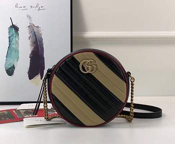 Forubags GG Marmont mini round shoulder bag Style ‎550154 0OLOX 9689