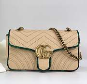 Forubags Gucci GG Marmont raffia small shoulder bag Style ‎443497 GZ6AE 9574 - 1