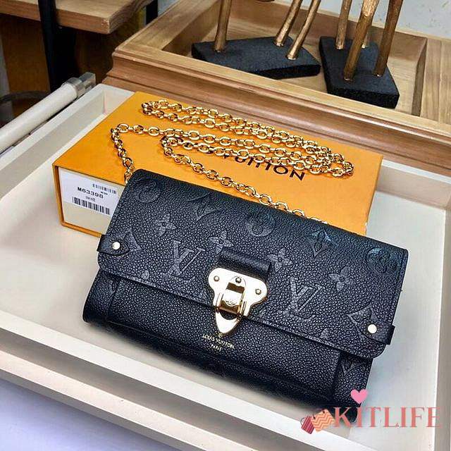 FORUABGS LOUIS VUITTON VAVIN CHAIN WALLET M63398 Noir - 1