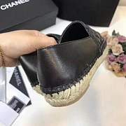 FORUABGS CHANEL LAMBSKIN FLAT SHOES BLACK - 5