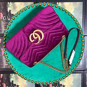 Forubags2 Gucci GG Marmont velvet shoulder bag 31*19*7cm - 6