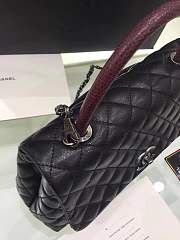 Forubags Chanel Coco Handle 28CM caviar black ruthenium silver hardware - 2