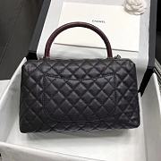 Forubags Chanel Coco Handle 28CM caviar black ruthenium silver hardware - 4