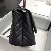 Forubags Chanel Coco Handle 28CM caviar black ruthenium silver hardware - 6