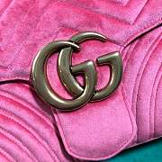 Forubags3 Gucci GG Marmont velvet shoulder bag 31*19*7cm - 2
