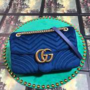 Forubags4 Gucci GG Marmont velvet shoulder bag 31*19*7cm - 1