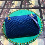 Forubags4 Gucci GG Marmont velvet shoulder bag 31*19*7cm - 4