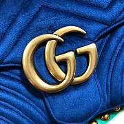 Forubags4 Gucci GG Marmont velvet shoulder bag 31*19*7cm - 3