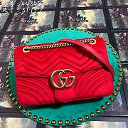 Forubags5 Gucci GG Marmont velvet shoulder bag 31*19*7cm - 1