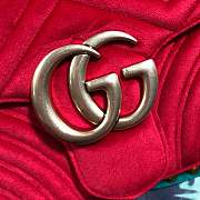 Forubags5 Gucci GG Marmont velvet shoulder bag 31*19*7cm - 2