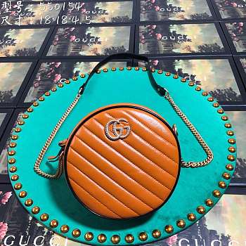 Forubags Gucci GG Marmont Mini Round Shoulder Bag Style ‎550154 