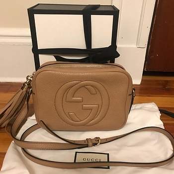 Forubags Gucci Soho small leather disco bag rose beige Style ‎308364 A7M0G 2754