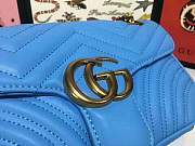 Forubags Gucci GG Marmont small matelassé shoulder bag 443497 blue - 5