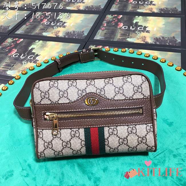 Forubags Gucci Ophidia GG Supreme small belt bag Style ‎517076 96I3B 8745 - 1