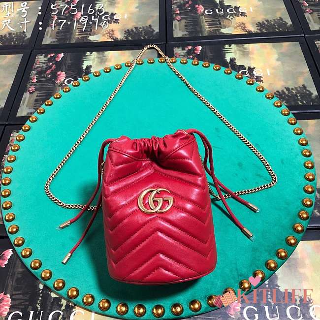 Forubags Gucci GG Marmont mini bucket bag Style ‎575163 DTDRT 6433 - 1