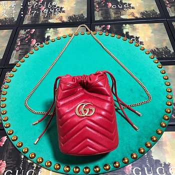 Forubags Gucci GG Marmont mini bucket bag Style ‎575163 DTDRT 6433