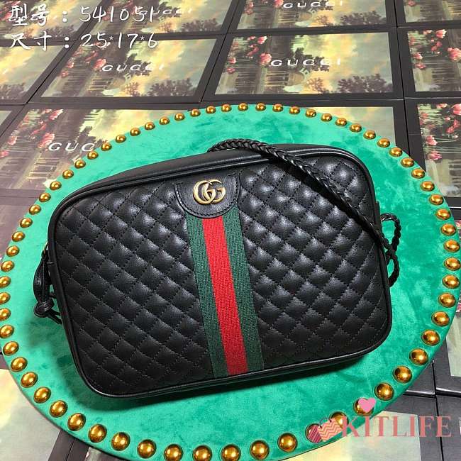 Forubags Gucci Quilted leather small shoulder bag Style ‎541051 0YKMT 1060 black - 1