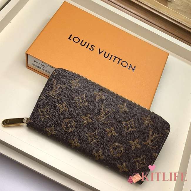 FORUABGS LOUIS VUITTON ZIPPY WALLET M41896 Coquelicot - 1