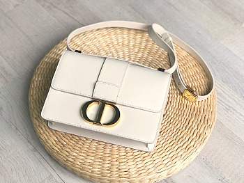 FORUBAGS DIOR 30 MONTAIGNE CALFSKIN BAG WHITE